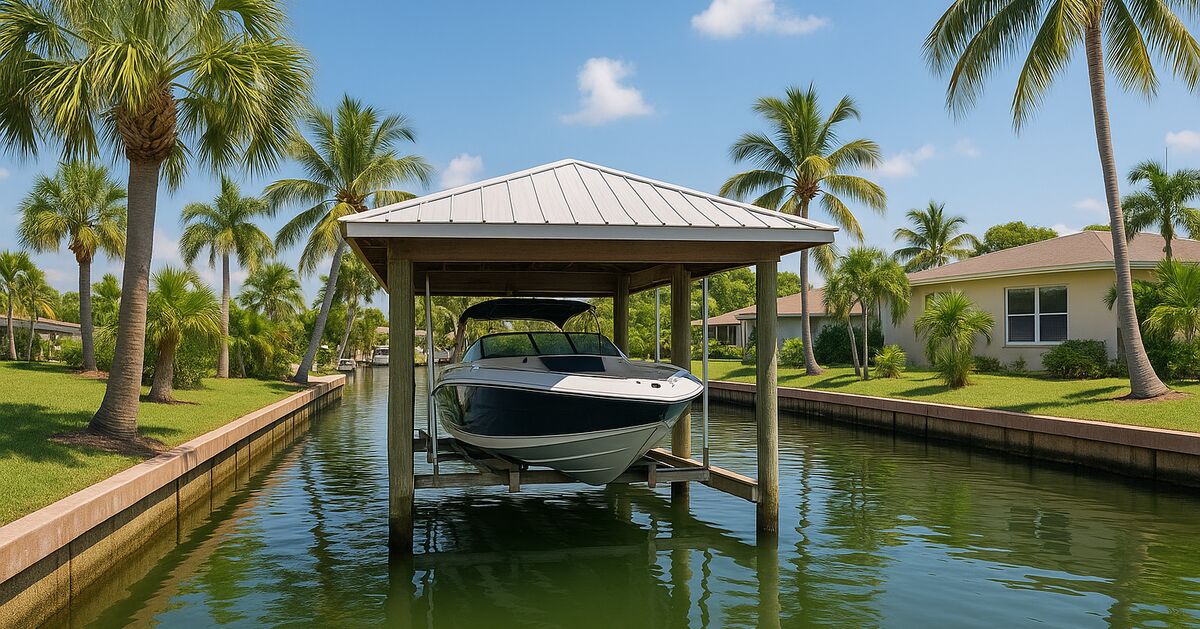 Boat lift installation on a canal with low overhead clearance: what your options actually are