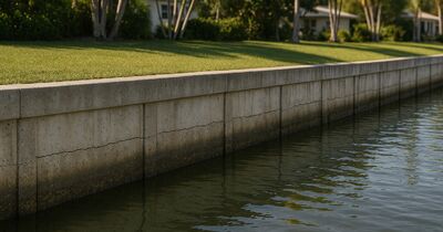 Why seawall panels crack differently on bay-side vs. canal-side lots in Sarasota County